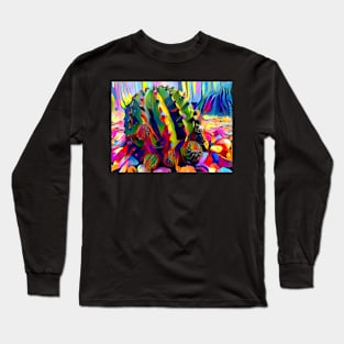 Rainbow Echinopsis Long Sleeve T-Shirt